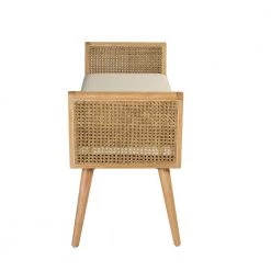 Berline Linen Bench with Solid Wood Legs by JAYDEN CREATION -JAYDEN CREATION Sales linen jayden creation ottomans bes0582 linen e1 1000