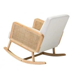 Williams Linen Rocking Chair with Rattan Arms by JAYDEN CREATION 13 Williams Linen Rocking Chair with Rattan Arms by JAYDEN CREATION -JAYDEN CREATION Sales linen jayden creation rockers gliders ottomans hrks0281 linen c3 1000