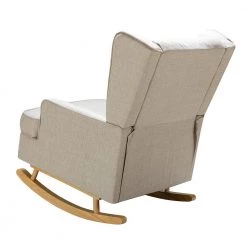 Andres Linen Rocking Chair with Solid Wooden legs by JAYDEN CREATION -JAYDEN CREATION Sales linen jayden creation rockers gliders ottomans rkdt0245 linen c3 1000