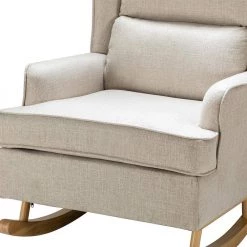 Andres Linen Accent Rocking Chair with Solid Wooden Legs (Set of 2) by JAYDEN CREATION -JAYDEN CREATION Sales linen jayden creation rockers gliders ottomans rkdt0245 linen s2 4f 1000