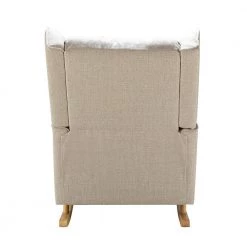 Andres Linen Accent Rocking Chair with Solid Wooden Legs (Set of 2) by JAYDEN CREATION -JAYDEN CREATION Sales linen jayden creation rockers gliders ottomans rkdt0245 linen s2 66 1000