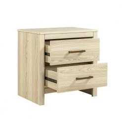 Valter 23 in. W x 16 in. D x 23.7 in. H 2-Drawer Maple Nightstand with 2-Drawers by JAYDEN CREATION -JAYDEN CREATION Sales maple jayden creation nightstands nssj0397 maple 1f 1000