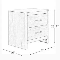 Valter 23 in. W x 16 in. D x 23.7 in. H 2-Drawer Maple Nightstand with 2-Drawers by JAYDEN CREATION -JAYDEN CREATION Sales maple jayden creation nightstands nssj0397 maple 76 1000
