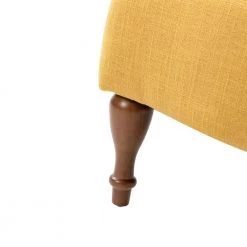 Sabini Mustard Armchair with Button-Tufted Back (Set of 2) by JAYDEN CREATION -JAYDEN CREATION Sales mustard jayden creation accent chairs chjk0543 mustard s2 fa 1000