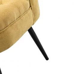 Barre Mustard Tufted Swivel Chair with Button-Tufted by JAYDEN CREATION -JAYDEN CREATION Sales mustard jayden creation accent chairs chm0351 mustard fa 1000