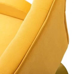 Luciana Swivel 41.7 in Adjustable Height Mustard Bar Stool with Back by JAYDEN CREATION -JAYDEN CREATION Sales mustard jayden creation bar stools bsm0285 mustard 44 1000