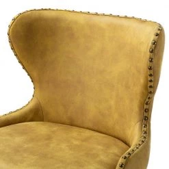Hepburn Mustard Nailhead Bar Stool Set of 2 by JAYDEN CREATION -JAYDEN CREATION Sales mustard jayden creation bar stools chds0036 mustard 1f 1000