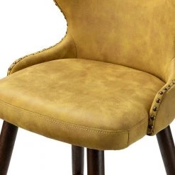 Hepburn Mustard Nailhead Bar Stool Set of 2 by JAYDEN CREATION -JAYDEN CREATION Sales mustard jayden creation bar stools chds0036 mustard 4f 1000
