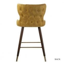 Hepburn Mustard Nailhead Bar Stool Set of 2 by JAYDEN CREATION -JAYDEN CREATION Sales mustard jayden creation bar stools chds0036 mustard 66 1000