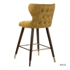 Hepburn Mustard Nailhead Bar Stool Set of 2 by JAYDEN CREATION -JAYDEN CREATION Sales mustard jayden creation bar stools chds0036 mustard c3 1000