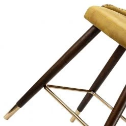 Hepburn Mustard Nailhead Bar Stool Set of 2 by JAYDEN CREATION -JAYDEN CREATION Sales mustard jayden creation bar stools chds0036 mustard fa 1000