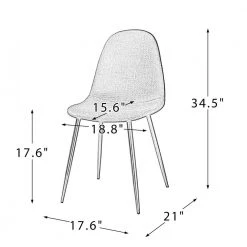 Qunduz Mustard Upholstery Dining Chair with Transfer Print Set of 4 by JAYDEN CREATION 18 Qunduz Mustard Upholstery Dining Chair with Transfer Print Set of 4 by JAYDEN CREATION -JAYDEN CREATION Sales mustard jayden creation dining chairs hchhlq108 mustard s4 76 1000