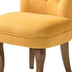 Nila Mustard Vanity Stool with Solid Wooden Legs 20 in. W x 20.7 in. D x 25.7 in. H by JAYDEN CREATION 14 Nila Mustard Vanity Stool with Solid Wooden Legs 20 in. W x 20.7 in. D x 25.7 in. H by JAYDEN CREATION -JAYDEN CREATION Sales mustard jayden creation makeup vanities vss0292 mustard 4f 1000