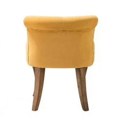 Nila Mustard Vanity Stool with Solid Wooden Legs 20 in. W x 20.7 in. D x 25.7 in. H by JAYDEN CREATION 12 Nila Mustard Vanity Stool with Solid Wooden Legs 20 in. W x 20.7 in. D x 25.7 in. H by JAYDEN CREATION -JAYDEN CREATION Sales mustard jayden creation makeup vanities vss0292 mustard 66 1000
