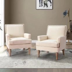 Cahokia Natural Armchair (Set of 2) by JAYDEN CREATION -JAYDEN CREATION Sales natural jayden creation accent chairs hchhl0144 5 s2 31 1000