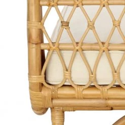 Bemjam Cass Wicker Natural Bench With Cushion by JAYDEN CREATION -JAYDEN CREATION Sales natural jayden creation bedroom benches bept0181 natural 1f 1000