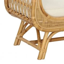 Bemjam Cass Wicker Natural Bench With Cushion by JAYDEN CREATION -JAYDEN CREATION Sales natural jayden creation bedroom benches bept0181 natural fa 1000