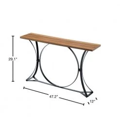 Ernest Natural Rectangle 47 in. Console Wood Table with Solid Wood Table Top by JAYDEN CREATION -JAYDEN CREATION Sales natural jayden creation console tables ctmg0387 natural 40 1000