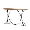 Ernest Natural Rectangle 47 in. Console Wood Table with Solid Wood Table Top by JAYDEN CREATION