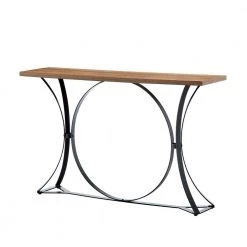 Ernest Natural Rectangle 47 in. Console Wood Table with Solid Wood Table Top by JAYDEN CREATION