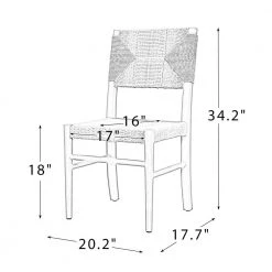 Palaestina Natural Dining Chair, Set of 2 by JAYDEN CREATION -JAYDEN CREATION Sales natural jayden creation dining chairs dchj0491 natural fa 1000