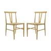 Minturnae Natural Dining Chair, Set of 2 by JAYDEN CREATION