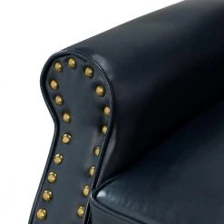 Acoetes Navy Armchair with Nailhead Trim (Set of 2) by JAYDEN CREATION -JAYDEN CREATION Sales navy jayden creation accent chairs chm0529 navy s2 44 1000