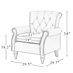 Acoetes Navy Armchair with Nailhead Trim (Set of 2) by JAYDEN CREATION -JAYDEN CREATION Sales navy jayden creation accent chairs chm0529 navy s2 76 1000