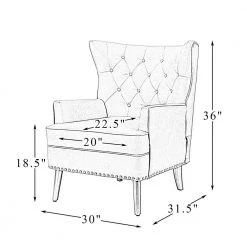 Minerva Vegan Leather Navy Armchair with Nailhead Trim by JAYDEN CREATION -JAYDEN CREATION Sales navy jayden creation accent chairs chm0566 navy 76 1000