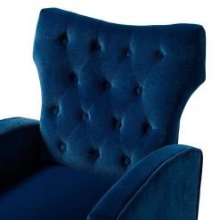 Brion Gloden Legs Navy Wingback Chair with Button Tufted Back by JAYDEN CREATION -JAYDEN CREATION Sales navy jayden creation accent chairs chwh0116 navy 44 1000