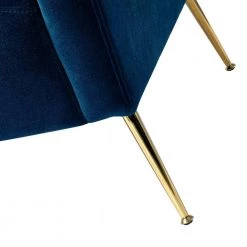 Brion Gloden Legs Navy Wingback Chair with Button Tufted Back by JAYDEN CREATION -JAYDEN CREATION Sales navy jayden creation accent chairs chwh0116 navy fa 1000