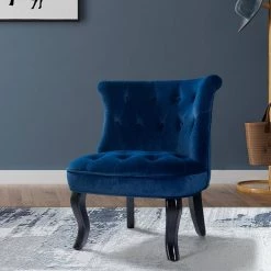 Jane Navy Tufted Accent Chair by JAYDEN CREATION 19 Jane Navy Tufted Accent Chair by JAYDEN CREATION -JAYDEN CREATION Sales navy jayden creation accent chairs ma3288 3 navy 31 1000