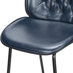 Ynus Navy Counter and Bar Stool with Metal Base (Set of 2) by JAYDEN CREATION -JAYDEN CREATION Sales navy jayden creation bar stools bsksd0358 navy 1f 1000