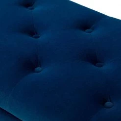 Hippolytus Navy 45.5"Wx15.5"Dx18.5"H Storage Bench with Nailhead Trim by JAYDEN CREATION -JAYDEN CREATION Sales navy jayden creation bedroom benches bem0546 navy 44 1000