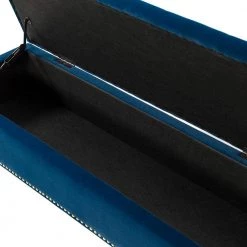 Hippolytus Navy 45.5"Wx15.5"Dx18.5"H Storage Bench with Nailhead Trim by JAYDEN CREATION -JAYDEN CREATION Sales navy jayden creation bedroom benches bem0546 navy 4f 1000
