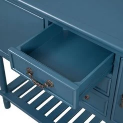 Salvatore 45 in. Navy Rectangle Wood Console Table with Shelves by JAYDEN CREATION -JAYDEN CREATION Sales navy jayden creation console tables sbfsh0315 navy 44 1000