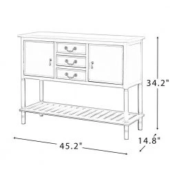 Salvatore 45 in. Navy Rectangle Wood Console Table with Shelves by JAYDEN CREATION -JAYDEN CREATION Sales navy jayden creation console tables sbfsh0315 navy 76 1000
