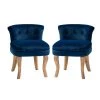 Nila Navy Vanity Stool with Wings (Set of 2) by JAYDEN CREATION