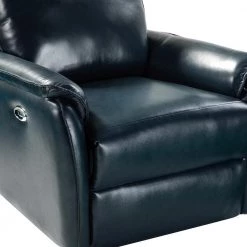 Tanis 30.2 in. Wide Navy Genuine Leather Power Recliner by JAYDEN CREATION -JAYDEN CREATION Sales navy jayden creation recliners hrcxa0265 navy 1f 1000