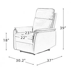 Tanis 30.2 in. Wide Navy Genuine Leather Power Recliner by JAYDEN CREATION -JAYDEN CREATION Sales navy jayden creation recliners hrcxa0265 navy 76 1000