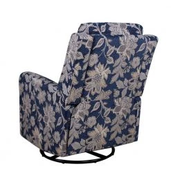 Bellamy Navy Swivel Recliner with Metal Base by JAYDEN CREATION -JAYDEN CREATION Sales navy jayden creation recliners knm598 navy c3 1000