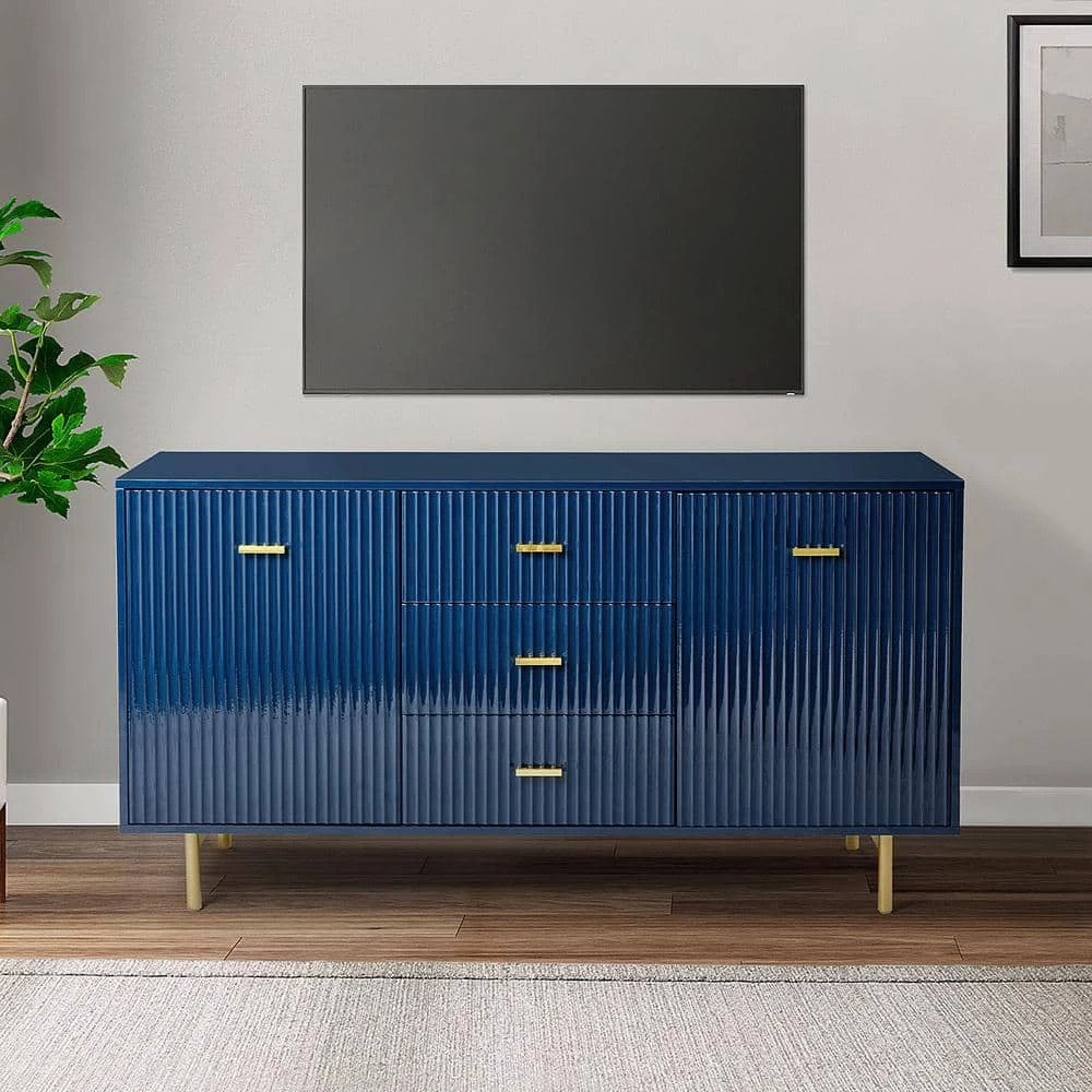 Damiana 65 in. Wide Navy Sideboard with 2 Doors by JAYDEN CREATION 10 Damiana 65 in. Wide Navy Sideboard with 2 Doors by JAYDEN CREATION - Image 10