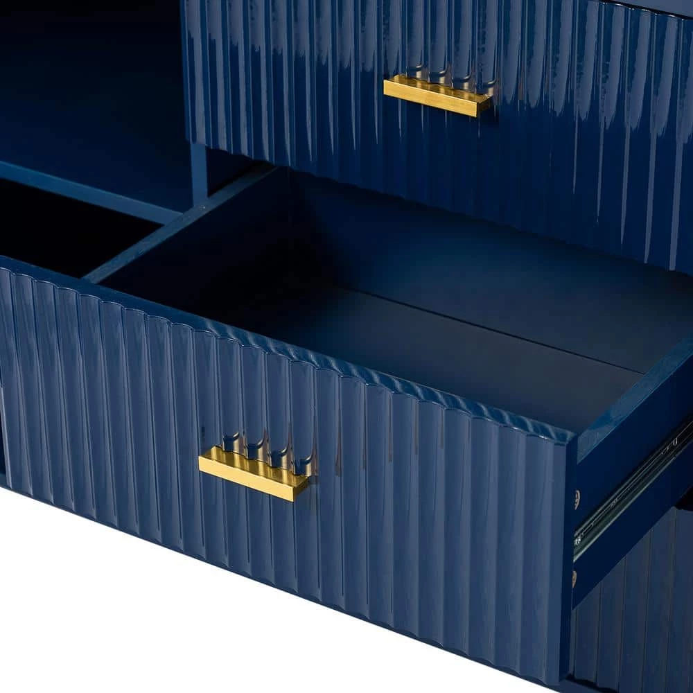 Damiana 65 in. Wide Navy Sideboard with 2 Doors by JAYDEN CREATION 7 Damiana 65 in. Wide Navy Sideboard with 2 Doors by JAYDEN CREATION - Image 7