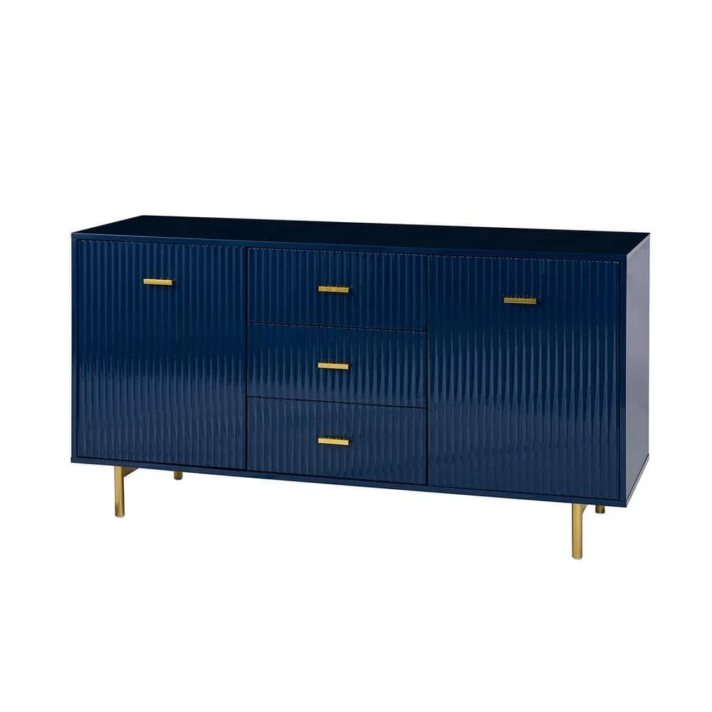 Damiana 65 in. Wide Navy Sideboard with 2 Doors by JAYDEN CREATION 1 Damiana 65 in. Wide Navy Sideboard with 2 Doors by JAYDEN CREATION