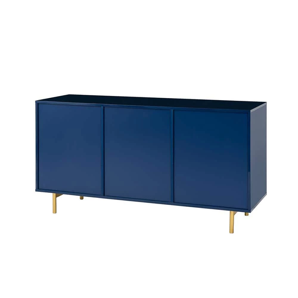 Damiana 65 in. Wide Navy Sideboard with 2 Doors by JAYDEN CREATION 4 Damiana 65 in. Wide Navy Sideboard with 2 Doors by JAYDEN CREATION - Image 4