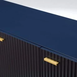 Laconia 47 in. Wide Navy Sideboard with 3-Doors by JAYDEN CREATION -JAYDEN CREATION Sales navy jayden creation sideboards buffet tables scbsd0532 navy 1f 1000