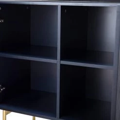 Laconia 47 in. Wide Navy Sideboard with 3-Doors by JAYDEN CREATION -JAYDEN CREATION Sales navy jayden creation sideboards buffet tables scbsd0532 navy 44 1000