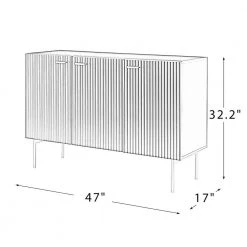 Laconia 47 in. Wide Navy Sideboard with 3-Doors by JAYDEN CREATION -JAYDEN CREATION Sales navy jayden creation sideboards buffet tables scbsd0532 navy 76 1000