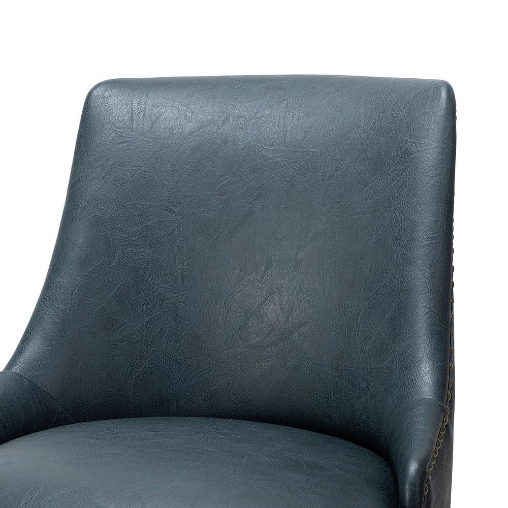 Taurino Navy Nailhead Swivel Task Chair by JAYDEN CREATION 6 Taurino Navy Nailhead Swivel Task Chair by JAYDEN CREATION - Image 6