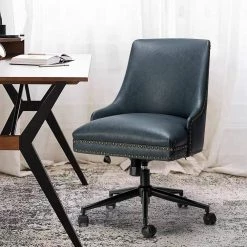 Taurino Navy Nailhead Swivel Task Chair by JAYDEN CREATION 19 Taurino Navy Nailhead Swivel Task Chair by JAYDEN CREATION -JAYDEN CREATION Sales navy jayden creation task chairs ofm0122 navy 31 1000